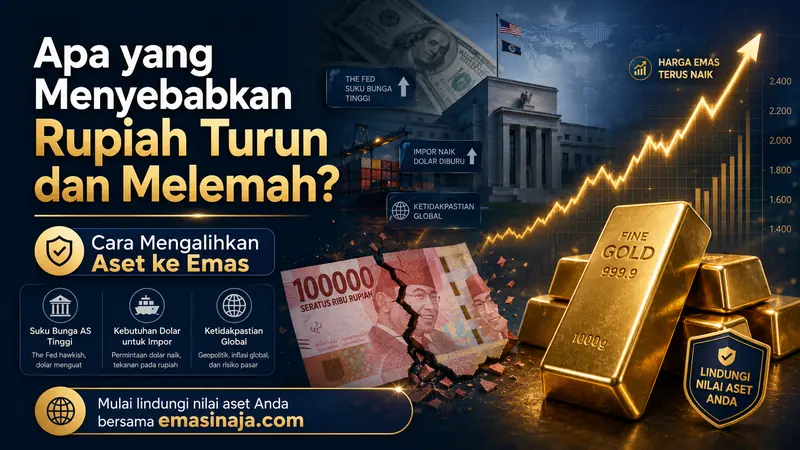 Penyebab Rupiah Melemah dan Cara Lindungi Aset dengan Emas